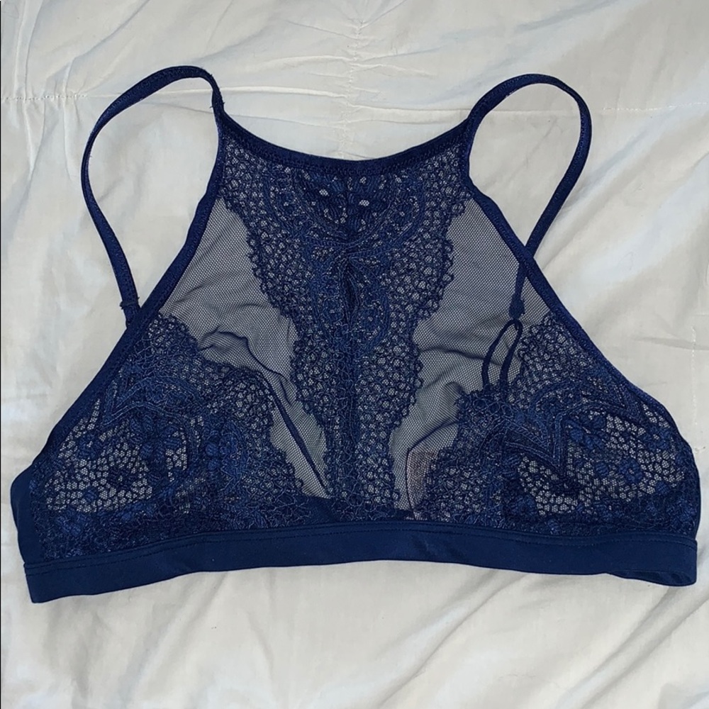 VS high neck lace bralette